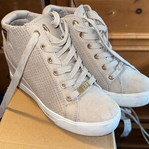 Guess lace up wedges